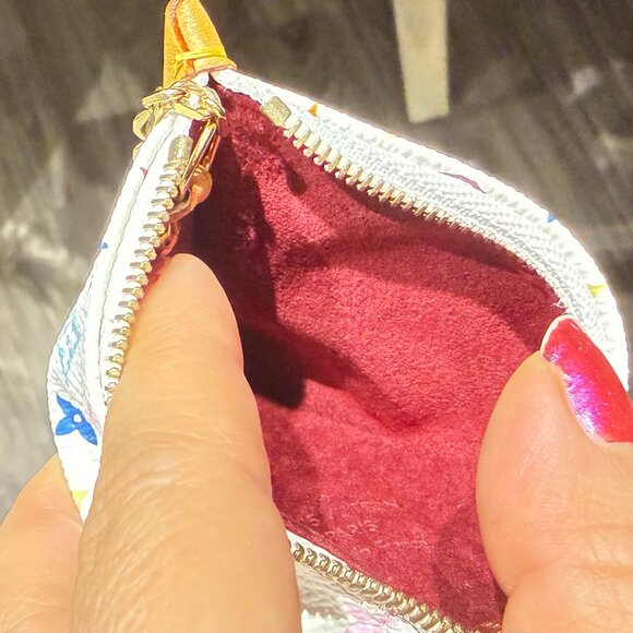 RARE Louis Vuitton Takashi Murakami Monogram Multicolore Berlingo Pouch White - Picture 9 of 11